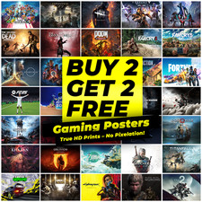 Listing image for Gaming Posters | Video Game Wall Art Prints | Landscape A2 A3 A4 | Room Decor
