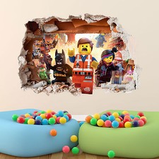 Listing image for LEGO MOVIE WALL STICKER 3D BOYS GIRLS BEDROOM VINYL WALL ART DECAL