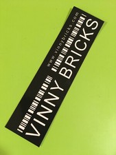 Listing image for VINNY BRICKS - promotional sticker, barcode style, EDM DJ, music ￼memorabilia