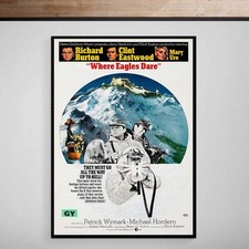 Listing image for Where Eagles Dare Poster Giclée Print Fine Art Paper Unframed Wall Art
