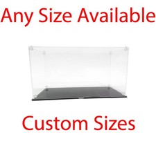 Listing image for Clear Acrylic Display Case for LEGO or Collectables – Black Base, Dustproof
