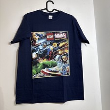 Listing image for 2013 LEGO Marvel Super Heroes Avengers LEGO Set Promo Video Game T-Shirt Size M