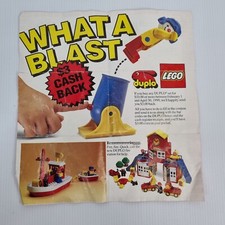 Listing image for Vintage 1990 Lego Duplo Advertisement Poster Ephemeral Australia 20 x 22cm