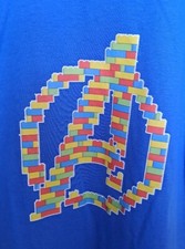 Listing image for Avengers Logo / Lego brick style Blue T-shirt (small)